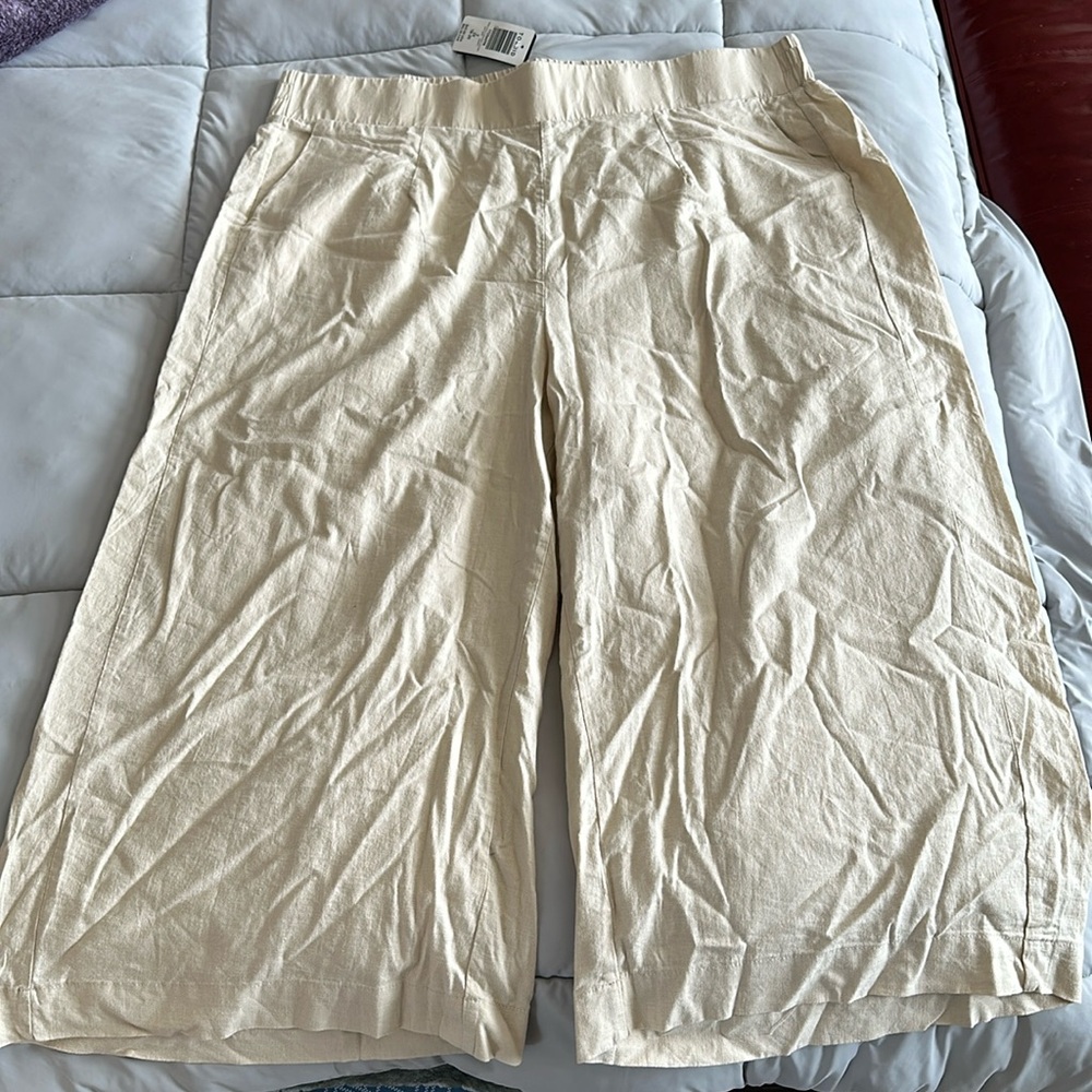 Torrid Cream Wide Leg Pants
